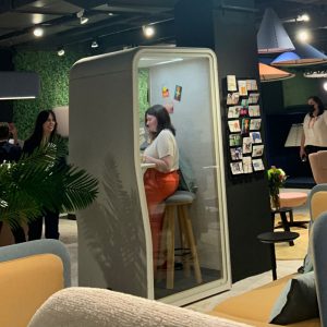 Top Trends Spotted at 2022 NeoCon phone booth